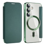 Custodia portafoglio in pelle con RFID per Samsung Galaxy S25+