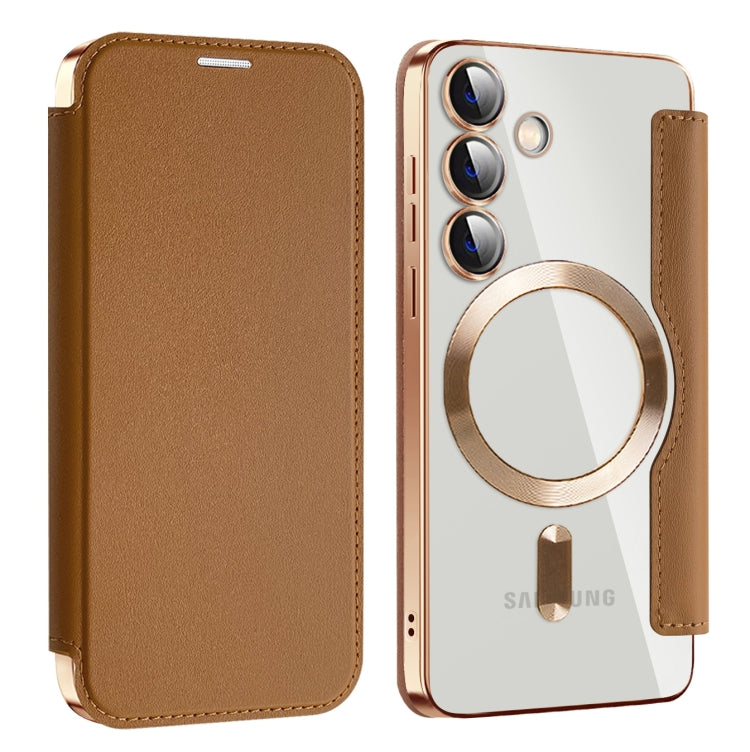 Custodia portafoglio in pelle con RFID per Samsung Galaxy S25+