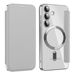 Custodia portafoglio in pelle con RFID per Samsung Galaxy S25+