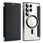 Custodia portafoglio in pelle con RFID per Samsung Galaxy S25+