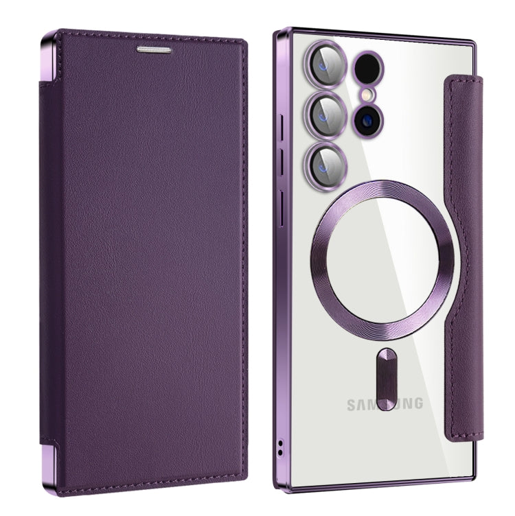Custodia portafoglio in pelle con RFID per Samsung Galaxy S25+