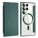 Custodia portafoglio in pelle con RFID per Samsung Galaxy S25+