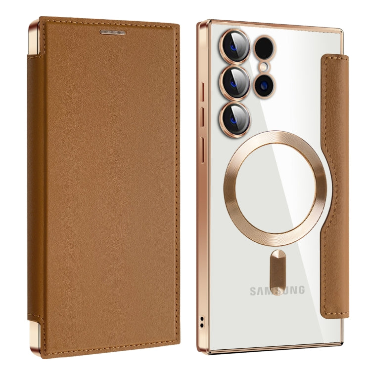 Custodia portafoglio in pelle con RFID per Samsung Galaxy S25+