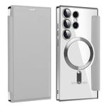 Custodia portafoglio in pelle con RFID per Samsung Galaxy S25+