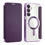 Custodia portafoglio in pelle con RFID per Samsung Galaxy S25 5G