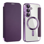 Custodia portafoglio in pelle con RFID per Samsung Galaxy S25 5G