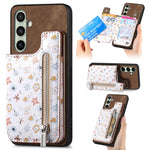 Custodia portafoglio in TPU e pelle per Samsung Galaxy S24 Ultra