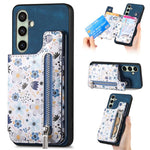 Custodia portafoglio in TPU e pelle per Samsung Galaxy S24 Ultra