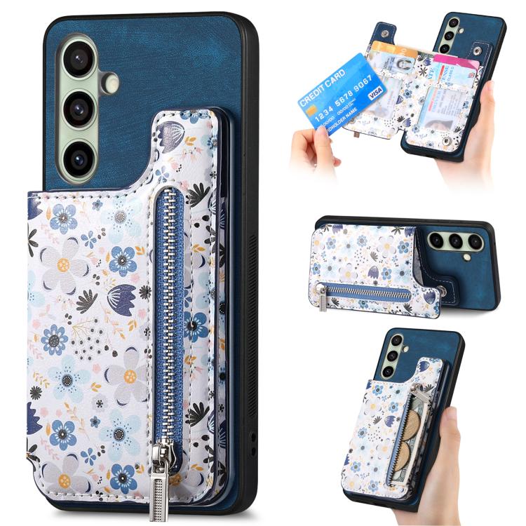 Custodia portafoglio in TPU e pelle per Samsung Galaxy S24 Ultra