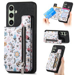 Custodia portafoglio in TPU e pelle per Samsung Galaxy S24 Ultra