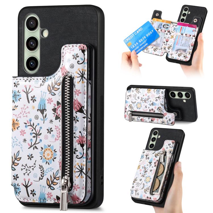 Custodia portafoglio in TPU e pelle per Samsung Galaxy S24 Ultra