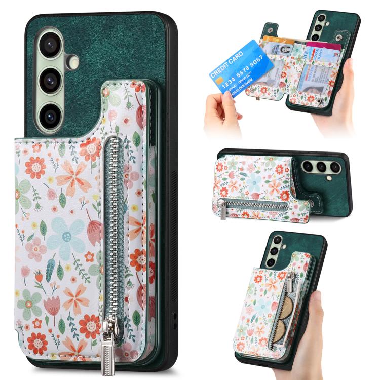 Custodia portafoglio in TPU e pelle per Samsung Galaxy S24 Ultra