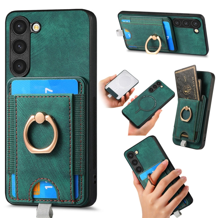 Custodia in pelle con borsa magnetica per Samsung Galaxy S24 Ultr