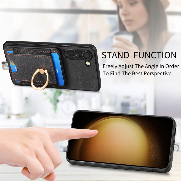 Custodia in pelle con borsa magnetica per Samsung Galaxy S24 Ultr