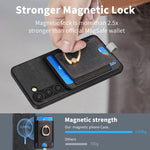 Custodia in pelle con borsa magnetica per Samsung Galaxy S24 Ultr