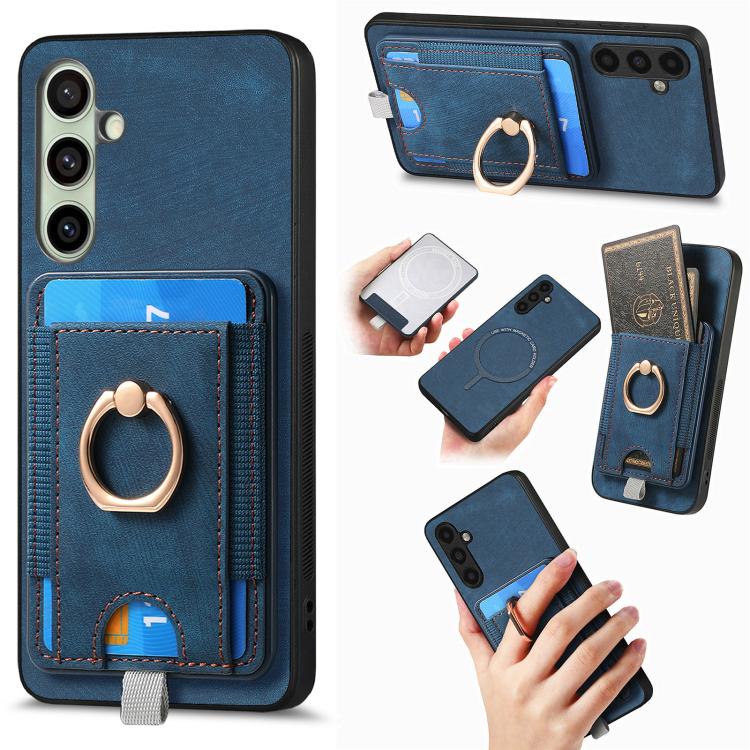 Custodia in pelle con borsa magnetica per Samsung Galaxy A57 5G