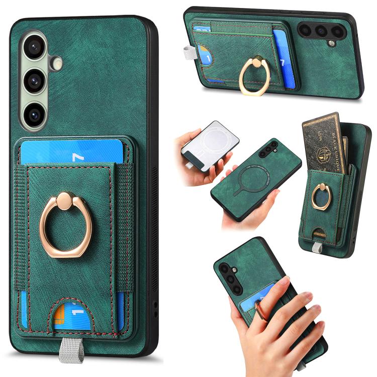 Custodia in pelle con borsa magnetica per Samsung Galaxy A57 5G