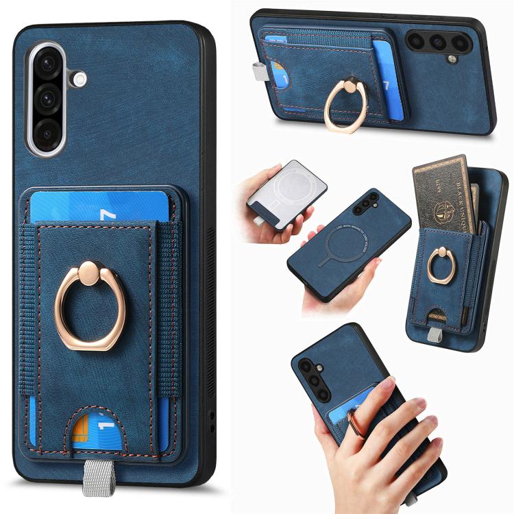 Custodia in pelle con borsa magnetica per Samsung Galaxy A36