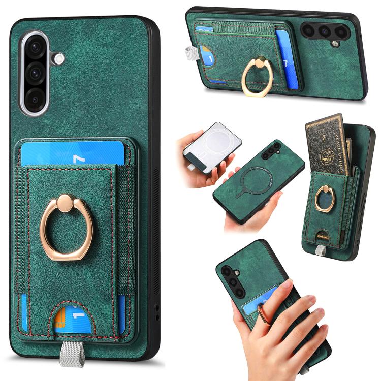 Custodia in pelle con borsa magnetica per Samsung Galaxy A36