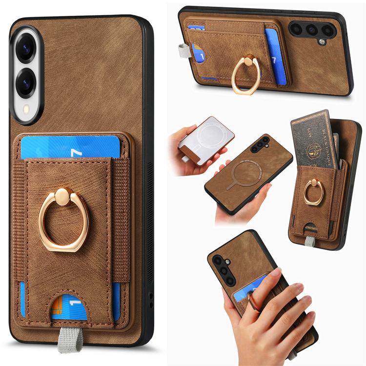 Custodia in pelle con borsa magnetica per Samsung Galaxy A57 5G
