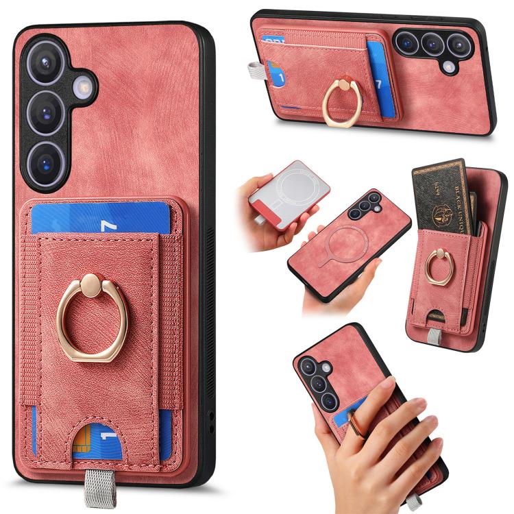 Custodia in pelle con borsa magnetica per Samsung Galaxy A57 5G