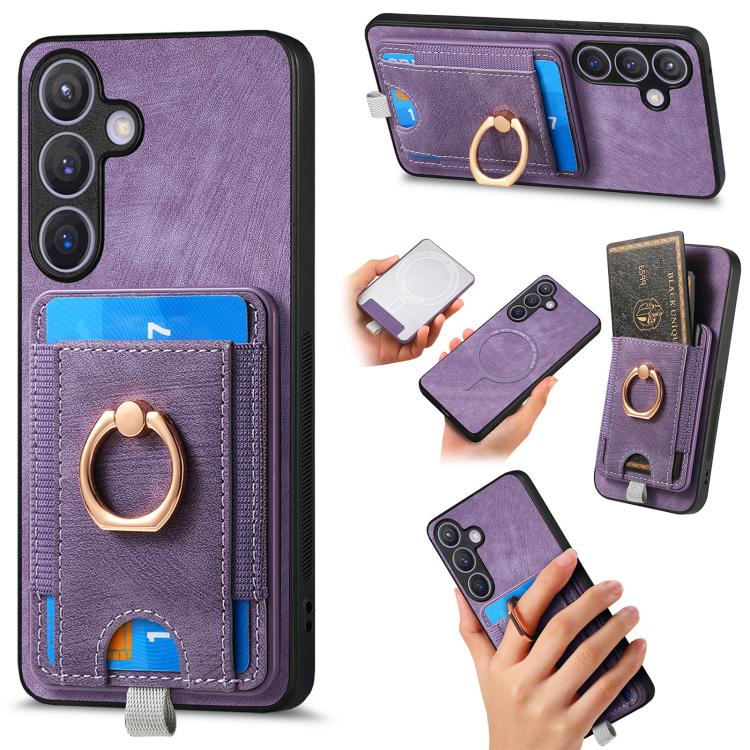 Custodia in pelle con borsa magnetica per Samsung Galaxy A57 5G