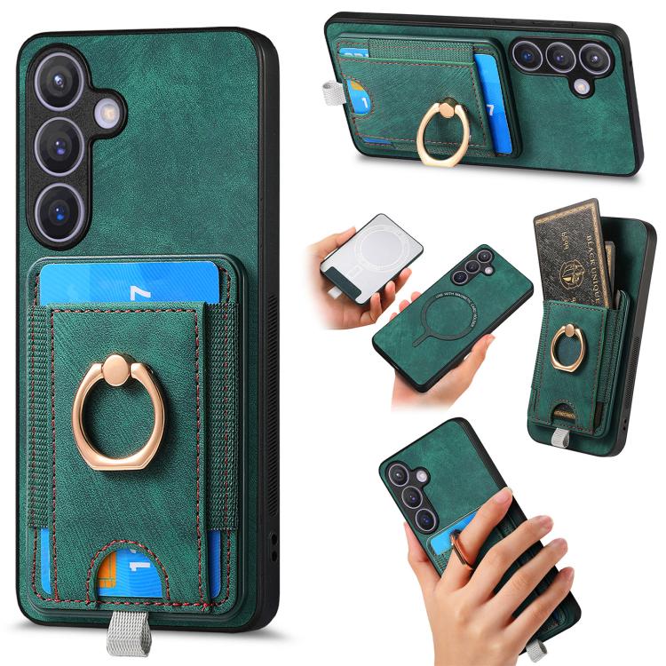 Custodia in pelle con borsa magnetica per Samsung Galaxy A57 5G