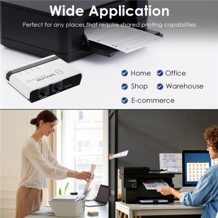 Server di Stampa Wireless USB 2.0 con LAN 10/100 Mbps e Bridge WiFi SYA002428201C B8044