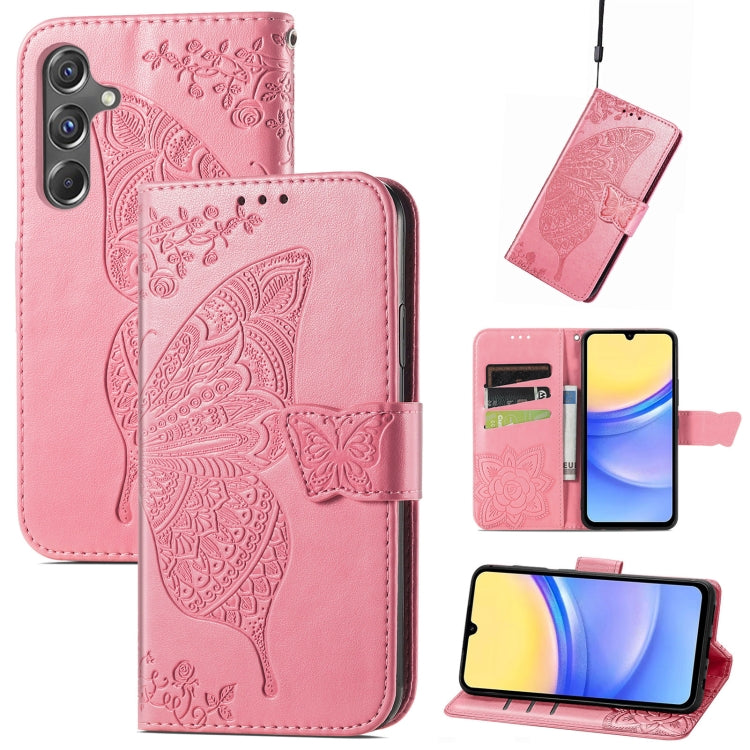 Custodia in pelle con motivo farfalla per Samsung Galaxy C55