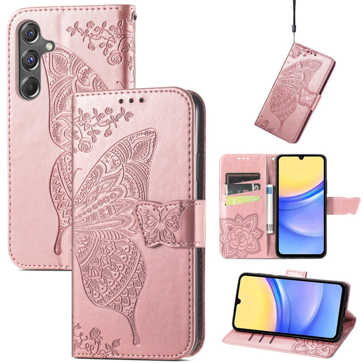 Custodia in pelle con motivo farfalla per Samsung Galaxy C55