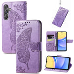 Custodia in pelle con motivo farfalla per Samsung Galaxy C55