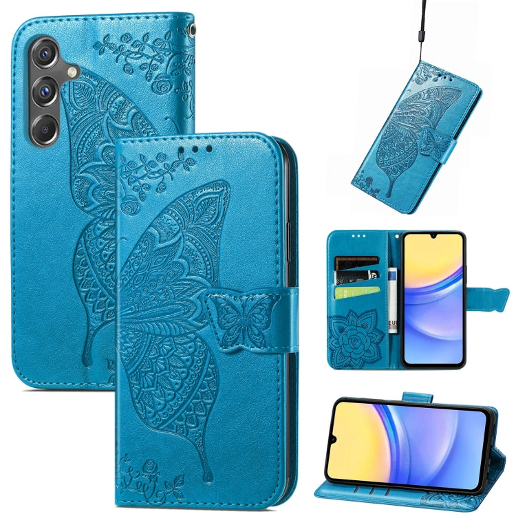 Custodia in pelle con motivo farfalla per Samsung Galaxy C55