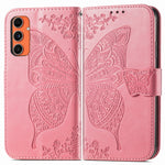 Custodia in pelle con motivo farfalla per Samsung Galaxy C55