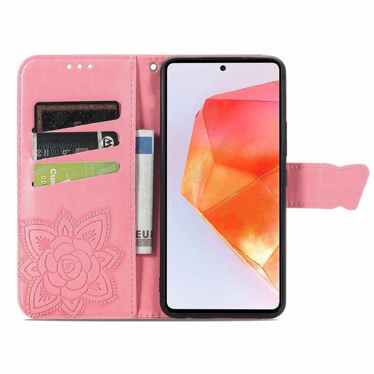 Custodia in pelle con motivo farfalla per Samsung Galaxy C55