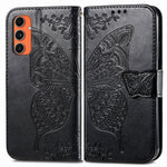 Custodia in pelle con motivo farfalla per Samsung Galaxy C55