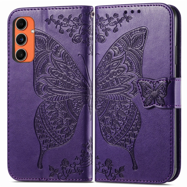 Custodia in pelle con motivo farfalla per Samsung Galaxy C55