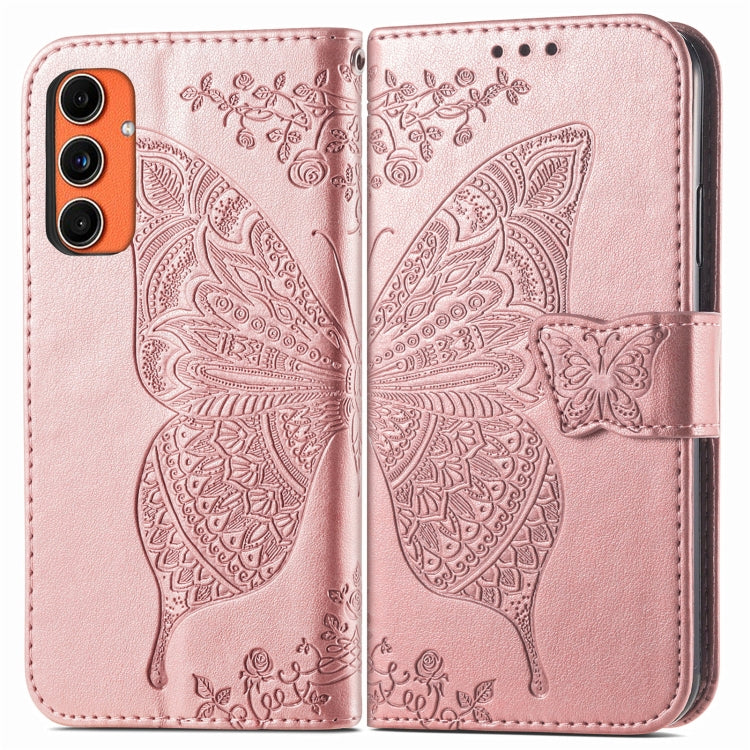 Custodia in pelle con motivo farfalla per Samsung Galaxy C55