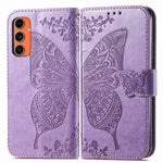 Custodia in pelle con motivo farfalla per Samsung Galaxy C55