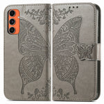 Custodia in pelle con motivo farfalla per Samsung Galaxy C55