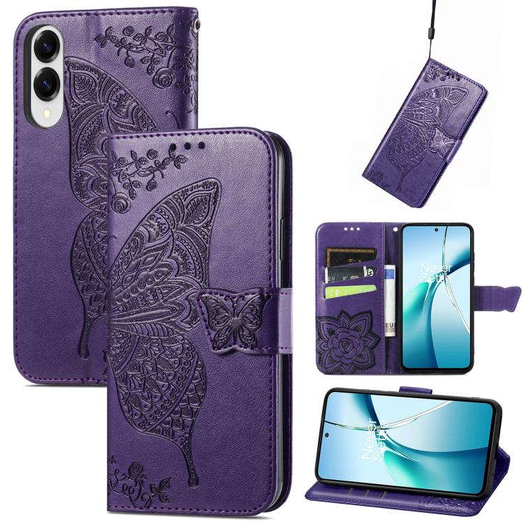 Custodia in pelle con motivo farfalla per Samsung Galaxy A57 5G