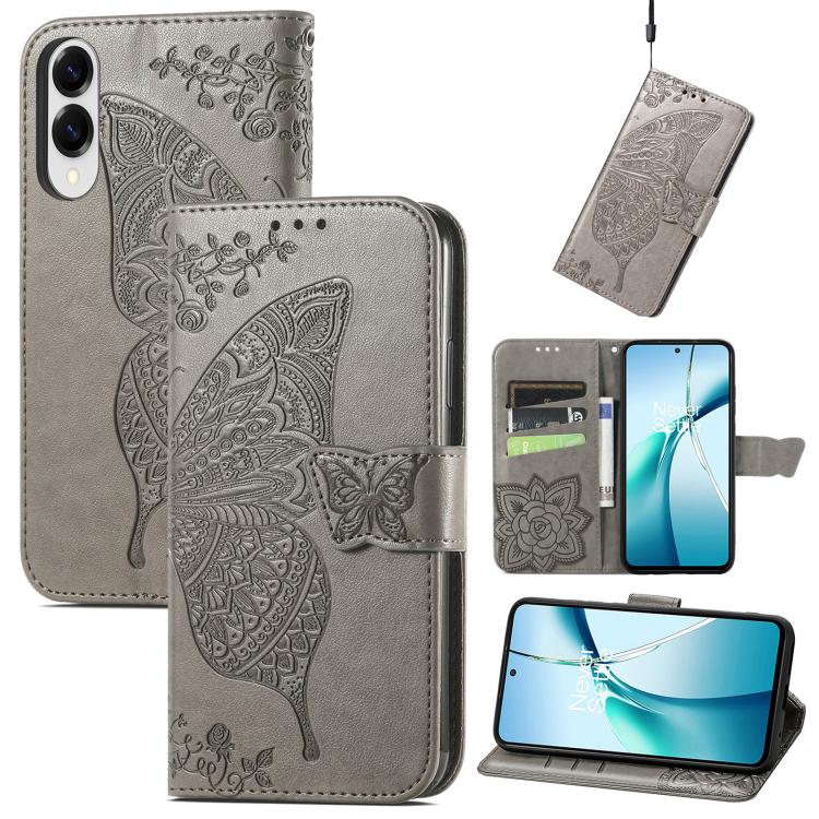 Custodia in pelle con motivo farfalla per Samsung Galaxy A57 5G