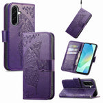 Custodia in pelle con motivo farfalla per Samsung Galaxy A57 5G