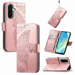 Custodia in pelle con motivo farfalla per Samsung Galaxy A57 5G