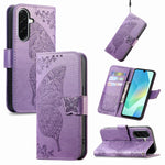 Custodia in pelle con motivo farfalla per Samsung Galaxy A57 5G