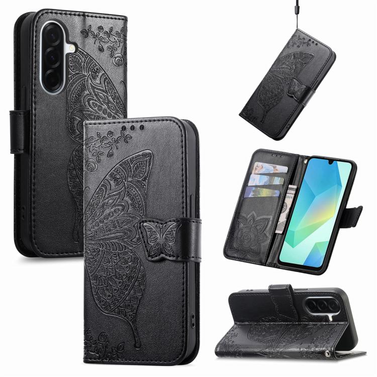 Custodia in pelle con motivo farfalla per Samsung Galaxy A57 5G