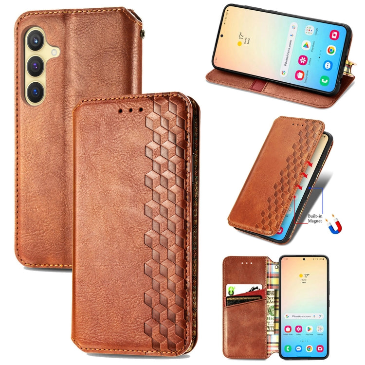 Custodia magnetica in pelle con slot per schede per Samsung Galaxy S25 5G