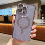 Custodia per telefono in TPU galvanico MagSafe Glitter, For iPhone 17, For iPhone Air, For iPhone 16 Pro Max