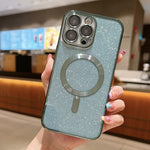 Custodia per telefono in TPU galvanico MagSafe Glitter, For iPhone 17, For iPhone Air, For iPhone 16 Pro Max
