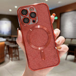 Custodia per telefono in TPU galvanico MagSafe Glitter, For iPhone 17, For iPhone Air, For iPhone 16 Pro Max