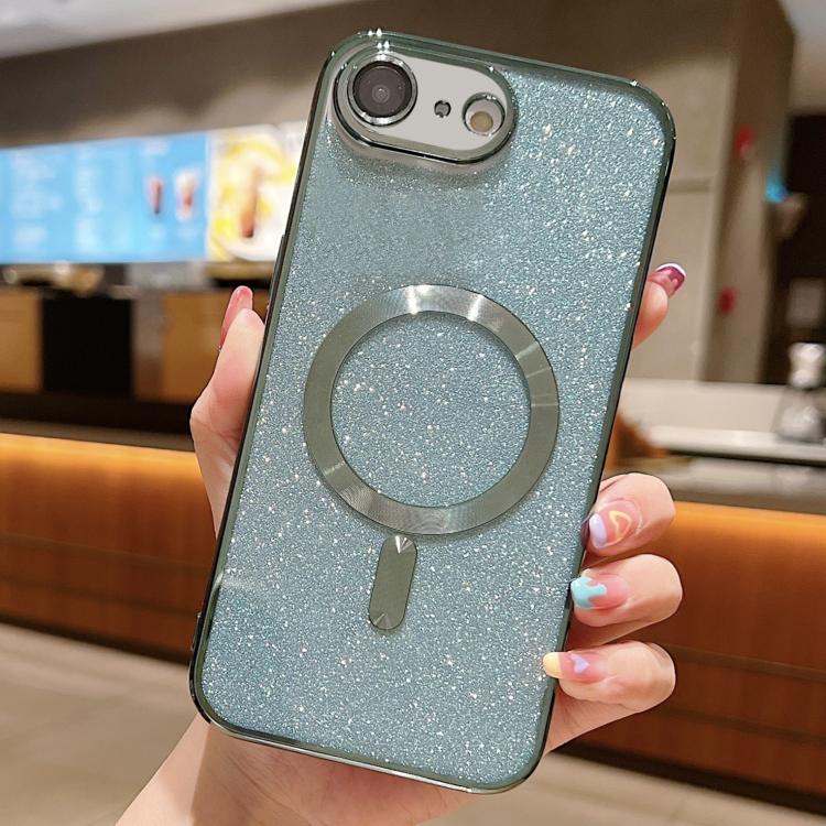 Custodia per telefono in TPU galvanico MagSafe Glitter, For iPhone 17e / 16e, For iPhone 17 Pro Max, For iPhone 17 Pro